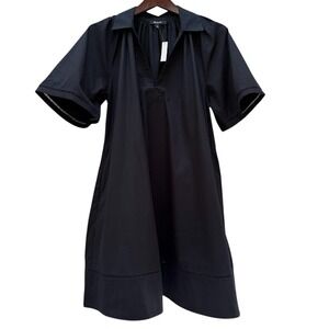 Madewell Black Collared Mini Dress | Size M | NWT